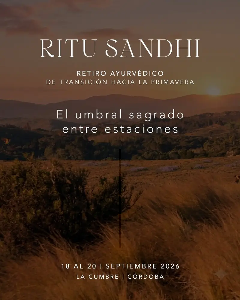 Paisaje del retiro Ritu Sandhi en Villa Benitz, La Cumbre, Córdoba